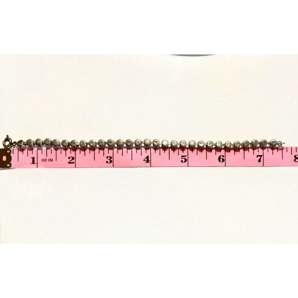 Vintage 7.5” Rhinestone Crystal Tennis Bracelet w cup settings - Picture 5 of 7